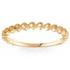 Pompeii3 Heart Shape Stackable Women's Ring Wedding Band In White, Rose, Or Yellow Gold In Multi