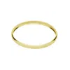 Pompeii3 Heavy Weight 6mm 18k Yellow Gold Plated Bangle In Brown