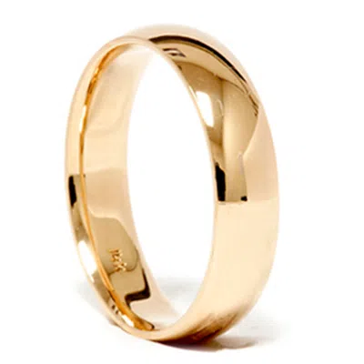 Pompeii3 High Polished Classic Wedding Band 14k Yellow Gold Size Selectable In Multi