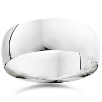 Pompeii3 High Polished Wedding Band 14k White Gold Size Selectable In Multi