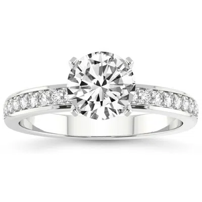 Pompeii3 H/vs 2 1/4ct Lab Grown Diamond Engagement Ring In White, Yellow, Or Rose Gold In Multi