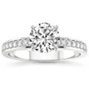 Pompeii3 H/vs 2 1/4ct Lab Grown Diamond Engagement Ring In White, Yellow, Or Rose Gold In Silver