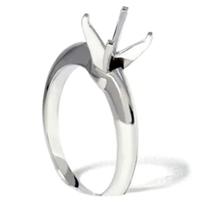 Pompeii3 Knife Edge Solitaire Engagement Ring Setting Mount 14k In Silver