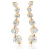 Pompeii3 Ladies 1/2ct Diamond Journey Earrings 14k Yellow Gold In Multi