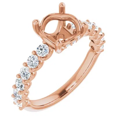 Pompeii3 Lea Lab Grown Diamond Accent Ring Setting In Gold