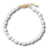 Pompeii3 Leah Pearl Anklet 18k Yellow Gold In White