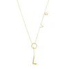 Pompeii3 Love Lariat Necklace 18k Gold Plated 21" In Gold