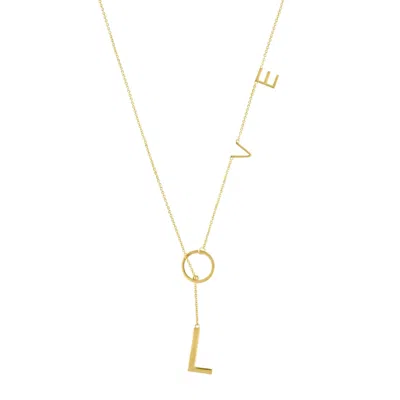 Pompeii3 Love Lariat Necklace 18k Gold Plated 21"