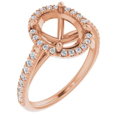 Pompeii3 Madelyn Halo Lab Grown Diamond Ring Setting In Gold