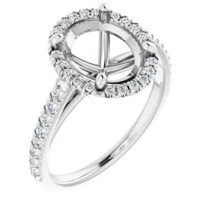 Pompeii3 Madelyn Halo Lab Grown Diamond Ring Setting In Multi
