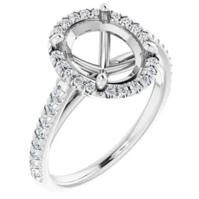 Pompeii3 Madelyn Halo Lab Grown Diamond Ring Setting In Red