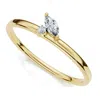 Pompeii3 Marquise Diamond Stackable Wedding Ring Women's Anniversary Band 14k Gold In Silver