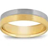 POMPEII3 MATTE FINISH TWO TONE WEDDING BAND 14K GOLD