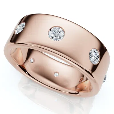 Pompeii3 Men's 1.25ct Diamond Ring Polished Wedding Band 14k Gold Lab Grown In Beige