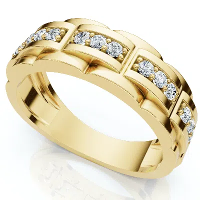 Pompeii3 Men's 1/3ct Diamond Lab Grown Wedding Anniversary Ring Gold