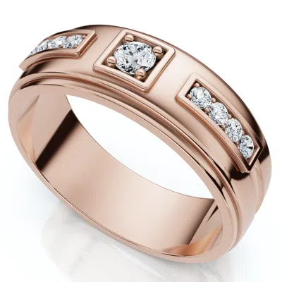 Pompeii3 Men's 1/4ct Matthew Diamond Wedding Ring Polished Gold 10k Lab Grown