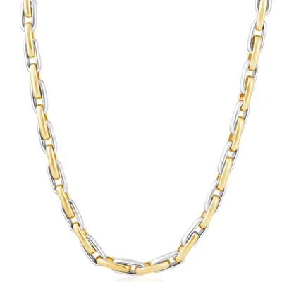 Pompeii3 Men's 14k Gold (100gram) Or Platinum (188gram) 6.5mm Link Chain Necklace 22" In Multi