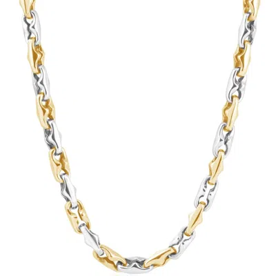 Pompeii3 Men's 14k Gold (101gram) Or Platinum (186gram) 6.5mm Link Chain Necklace 24" In Multi