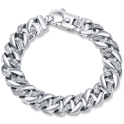 Pompeii3 Men's 14k Gold (104gram) Or Platinum (172gram) 14mm Diamond Bracelet 8.75" In Multi
