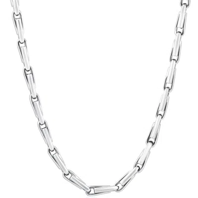 Pompeii3 Men's 14k Gold (106gram) Or Platinum (199gram) 6mm Link Chain Necklace 24" In Silver