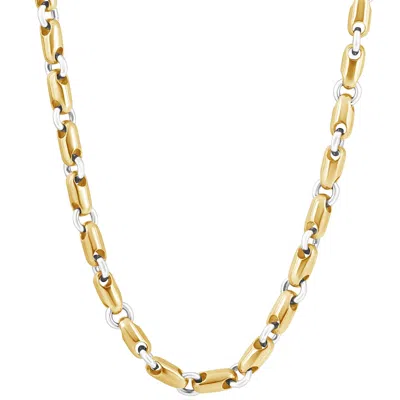 Pompeii3 Men's 14k Gold (110gram) Or Platinum (206gram) 8mm Link Chain Necklace 24" In Multi