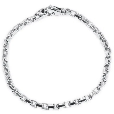 Pompeii3 Men's 14k Gold (12gram) Or Platinum (22gram) 4mm Link Bracelet 8.5" In Multi