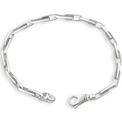 Pompeii3 Men's 14k Gold (15gram) Or Platinum (26gram) 4mm Link Bracelet 8.5" In Multi