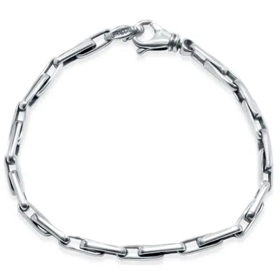 Pompeii3 Men's 14k Gold (15gram) Or Platinum (26gram) 4mm Link Bracelet 8.5" In Multi
