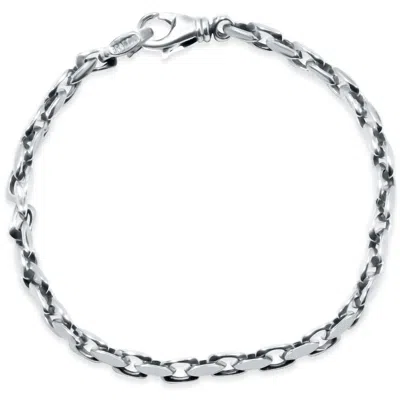 Pompeii3 Men's 14k Gold (16gram) Or Platinum (26gram) 4.5mm Link Bracelet 8.5" In Multi