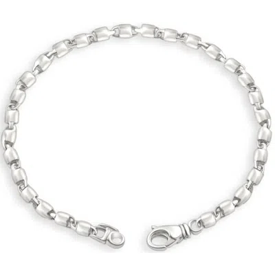 Pompeii3 Men's 14k Gold (16gram) Or Platinum (30gram) 4.5mm Link Bracelet 8.5" In Metallic