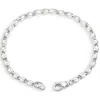 Pompeii3 Men's 14k Gold (16gram) Or Platinum (30gram) 4.5mm Link Bracelet 8.5" In Silver