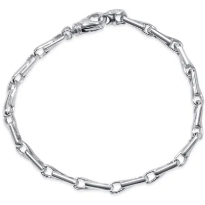 Pompeii3 Men's 14k Gold (17gram) Or Platinum (29gram) 4.5mm Link Bracelet 9" In Multi