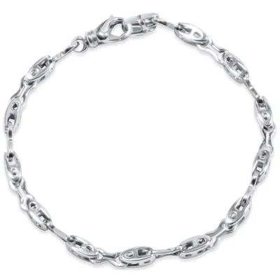 Pompeii3 Men's 14k Gold (17gram) Or Platinum (31gram) 4.5mm Link Bracelet 8.5" In Multi