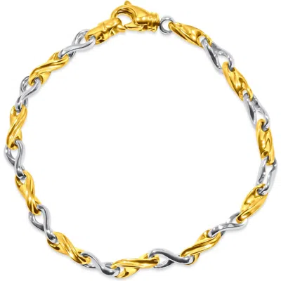 Pompeii3 Men's 14k Gold (18gram) Or Platinum (29gram) 6mm Link Bracelet 8.5" In Multi