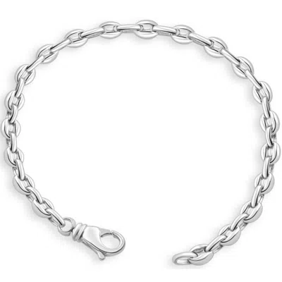 Pompeii3 Men's 14k Gold (18gram) Or Platinum (33gram) 5.5mm Link Bracelet 8.5" In Brown