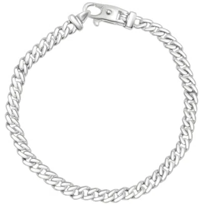 Pompeii3 Men's 14k Gold (18gram) Or Platinum (33gram) 5.5mm Link Bracelet 8.5" In Silver