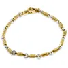 Pompeii3 Men's 14k Gold (21gram) Or Platinum (34gram) 4mm Link Bracelet 8.5" In Silver
