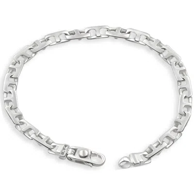 Pompeii3 Men's 14k Gold (22gram) Or Platinum (35gram) 6mm Link Bracelet 8.5" In Silver