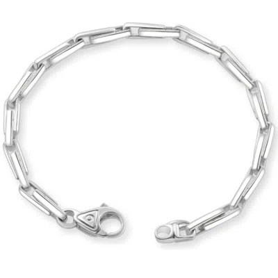 Pompeii3 Men's 14k Gold (23gram) Or Platinum (38gram) 4.5mm Link Bracelet 8.5" In Multi
