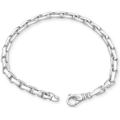 Pompeii3 Men's 14k Gold (26gram) Or Platinum (42gram) 5mm Link Bracelet 9" In Silver
