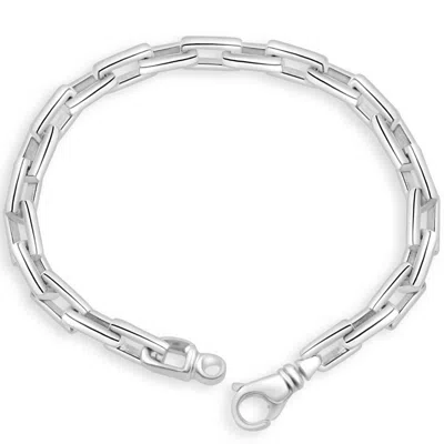 Pompeii3 Men's 14k Gold (27gram) Or Platinum (50gram) 6mm Link Bracelet 8.5" In Brown