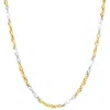 Pompeii3 Men's 14k Gold (28gram) Or Platinum (52gram) 4mm Link Chain Necklace 24" In Silver