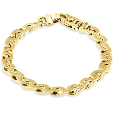 Pompeii3 Men's 14k Gold (30gram) Or Platinum (48gram) 7.5mm Link Bracelet 8" In Multi