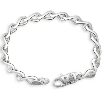 Pompeii3 Men's 14k Gold (31gram) Or Platinum (58gram) 8mm Link Bracelet 8.5" In Metallic