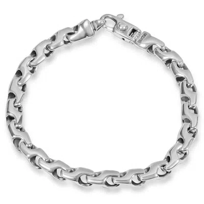 Pompeii3 Men's 14k Gold (34gram) Or Platinum (50gram) 6.5mm Link Bracelet 8.5" In Metallic