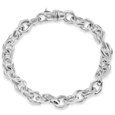 Pompeii3 Men's 14k Gold (34gram) Or Platinum (54gram) 8.5mm Link Bracelet 8.5" In Multi