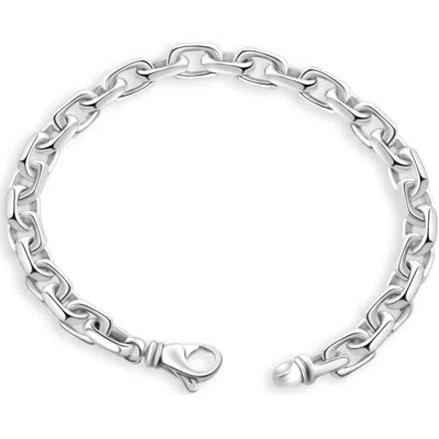Pompeii3 Men's 14k Gold (36gram) Or Platinum (72gram) 6.5mm Link Bracelet 8.5" In Silver
