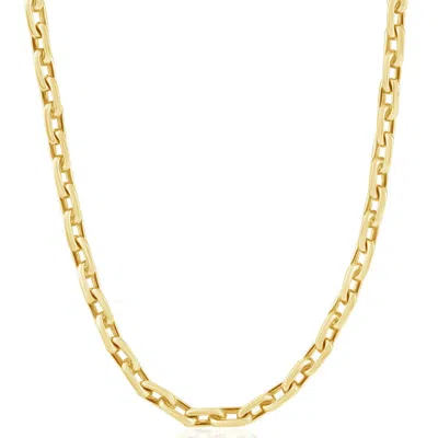 Pompeii3 Men's 14k Gold (39gram) Or Platinum (73gram) 5.5mm Link Chain Necklace 18" In Multi