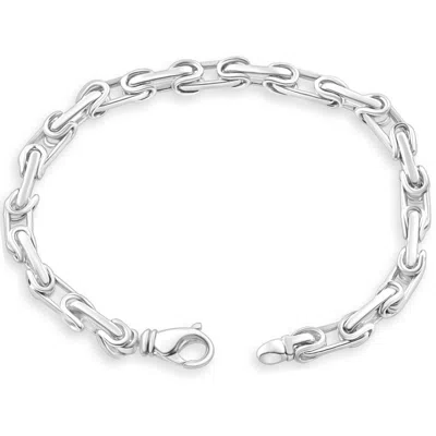 Pompeii3 Men's 14k Gold (41gram) Or Platinum (66gram) Link Byzantine Bracelet 8.5" In Multi
