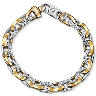 Pompeii3 Men's 14k Gold (41gram) Or Platinum (77gram) 8.5mm Diamond Bracelet 8.5"